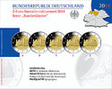 Deutschland 2 Euro<br> 5x Michaeliskirche in Niedersachsen, <br><b> kompl. Satz</b><br>(5 Prägestätten)
