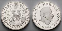 Norwegen 50 Kroner Oly. Winterspiele in Lillehammer - Kinder auf Schlitten - mit MDM - Zertifikat