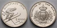 San Marino 1000 Lire Oly. Winterspiele in Lillehammer - Abfahrtsläufer - mit MDM - Zertifikat