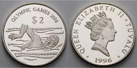 Tuvalu 2 Dollars Oly Sommer Atlanta -Kraulschwimmer-, inkl. Kapsel und MDM - Zertifikat