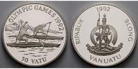 Vanuatu 50 Vatu Oly Sommer Atlanta, Kanuten, inkl. Kapsel und MDM - Zertifikat