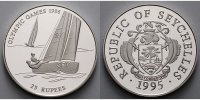 Seychellen 25 Rupees Oly Sommer Atlanta -Segelboote-, inkl. Kapsel und MDM - Zertifikat