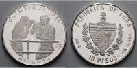 Kuba 10 Pesos Oly Sommer Atlanta, Boxen, inkl. Kapsel und MDM - Zertifikat