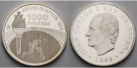 Spanien 1000 Pesetas Oly. Sommerspiele in Atlanta 1996 -Oly.Sprinter- incl. Kapsel u. MDM - Zertif.