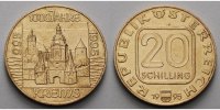 Österreich 20 Schilling 1000 Jahre Krems, Piaristenkirche, Steinertor und Pulverturm in Krems,
