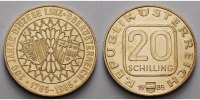 Österreich 20 Schilling Oberösterreichisches Landeswappen u. Diözesanwappen auf Fensterrose d.Linzer Dom