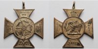 Lippstadt 9,98g, 41 x 34 mm versilbertes Ehrenkreuz 1950, Schützenmedaille, mit Originalöse