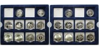 Frankreich 86 Francs (10 Mz.) kompl. Satz Serie zur FIFA Fußball WM Frankreich 1998 m. kleinem MDM Zertifikaten(10 Münzen)