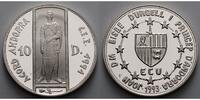 Andorra 31,53 g roh 38 mm Ø ECU / 10 Dinar - Santus Georgius