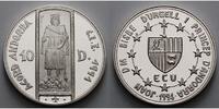 Andorra 31,50 g roh 38 mm Ø ECU / 10 Dinar - Petrus III.