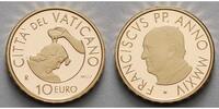 Vatikan 10 Euro<br>2,75g<br>fein<br> 13,85 mm Ø Die Taufe, -MMXIV- Gold - inkl. Etui & Zertifikat & Schuber, <b>lieferbar!!!</b>