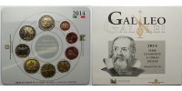 Italien 5,88 Kursmünzensatz + 2 Euro-Gedenkmünze 450.Geburtstag Galileo Galilei (1564 - 2014)