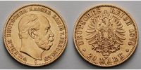 Preussen 20 Mark,<br> 7,16g<br>fein <br>22,5mm Ø Wilhelm I. 1861-1888<br> <b>1874 C</b>