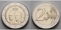 Luxemburg 2 Euro 50 Jahre Thronbesteigung Großherzog Jean, (1964-2014) <br><b>geringe Auflage,