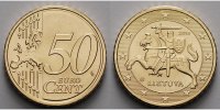 Litauen 50 Cent Kursmünze, 50 Cent, Ab sofort lieferbar!!!