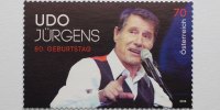 Österreich 0,70 Cent 80. Geburtstag von "Udo Jürgens" Sonderbriefmarke