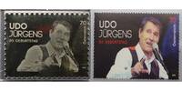 Österreich 0,70 Cent & 0,70 Cent 80. Geburtstag von "Udo Jürgens" Sonderbriefmarke m. echte Silbermarke