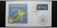 Deutschland 0,60 Cent plus 30 Cent Weihnachten "2014" Ersttagsbrief (FDC) ,nassklebend, Stempel "Tan