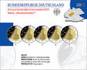 Deutschland 2 Euro<br> 5x Frankfurter Paulskirche in Hessen, <br><b> kompl. Satz</b><br>(5 Prägestätten) Picture