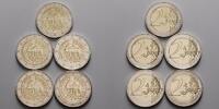 Deutschland 2 Euro<br> 5x 25 Jahre Deutsche Einheit,<br><b>kompl. Satz </b> (5 Prägestätten) Picture