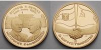 Russland Medaille 9,22g.f. 25 mm Ø Medaille in Gold, Treffen zwischen Gorbatschow & Richard v.Weizsäcker RAR