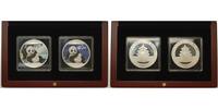 China 10 Yuan x2<br>1 oz.<br>Ø 40 mm China Panda, colored Day & Night Edition - 999er Silber, <b>2er Set farbig</b> Picture