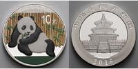 China 10 Yuan China Panda, farbig -- Dach in neutral, Bambus in braun,