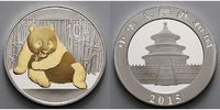 China 10 Yuan China Panda, teilvergoldet