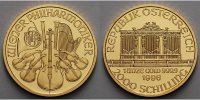 Österreich 2000 Schilling, 1 oz, 31,1g fein 37mm Wiener Philharmoniker 999,9 er Gold, -Jahrgang 1996-