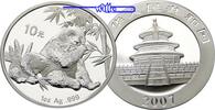 China 10 Yuan Panda Bären, 1 oz, Silber