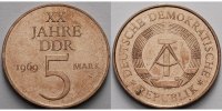 Deutschland, DDR 5 Mark 20 Jahre DDR, Ku.-Ni.,<b>-Archivbild-</b>