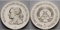 Deutschland, DDR 5 Mark Fried. Gottlieb Klopstock, Ku.-Ni.,<b>-Archivbild-</b>