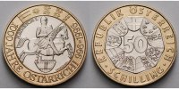 Österreich 50 Schilling 1000 Jahre Österrreich, Heinrich I. Markgraf d. bayerischen Ostmark, -994-1018-