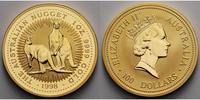 Australien 1 oz./ 31,1g. fein 100 Dollar, Känguruh, Nugget  999.9 Gold,in d.originaler quadratische Münzkapsel