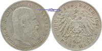 Württemberg 5 Mark Kursmünze, Wilhelm II,1891-1918