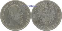Württemberg 5 Mark Karl 1864-1891,