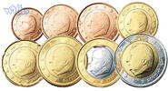 Belgien 1 Cent -2 Euro, 3.88 <b>Preiswerte</b> Zusammenstellung aller Euromünzen 1 Cent bis 2 Euro