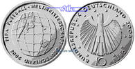 Deutschland 10 Euro Fußball WM 06/3.S.Fußball1.Ausg.in 05Buchst.nach unserer Wahl