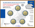 Deutschland 2 Euro<br> 5x Holstentor Lübeck, <br><b>kompl. Satz <br></b> (5 Prägestätten)