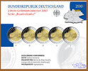 Deutschland 2 Euro<br> 5x Schloss Schwerin,<br><b>kompl. Satz </b><br>(5 Prägestätten)