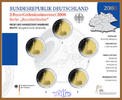 Deutschland 2 Euro<br> 5x Hamburger Michel, <br><b> kompl. Satz</b><br>(5 Prägestätten)
