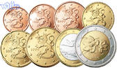 Finnland 1 Cent -2 Euro, 3.88 <b>Preiswerte</b> Zusammenstellung aller Euromünzen 1 Cent bis 2 Euro*