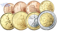 Italien 1 Cent -2 Euro, 3.88 <b>Preiswerte</b> Zusammenstellung aller Euromünzen 1 Cent bis 2 Euro