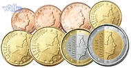 Luxemburg 1 Cent -2 Euro, 3.88 <b>Preiswerte</b> Zusammenstellung aller Euromünzen 1 Cent bis 2 Euro