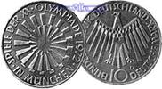 Deutschland, Bundesrepublik 10 DM 5. Ausg. Oly. Spirale München, je Prägestelle