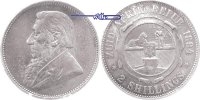 Südafrika 2 Shillings <br>10,46 g fein Zuid Afrikanische Republik, Karl Krüger, (Jahrgang sehr selten)