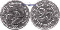 Bonn, Stadt 25 Pfennig Rheinprovinz, Eisen, Notgeld 23,8mm Ø