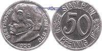 Bonn, Stadt 50 Pfennig Rheinprovinz, Eisen, Notgeld 25,7 mm Ø