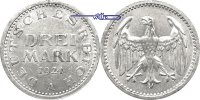 Weimarer Republik 3 RM Kursmünze,