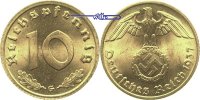 Deutschland 10 Pfennig Kursmünze, Drittes Reich, 2 Pfennig, Kupfer